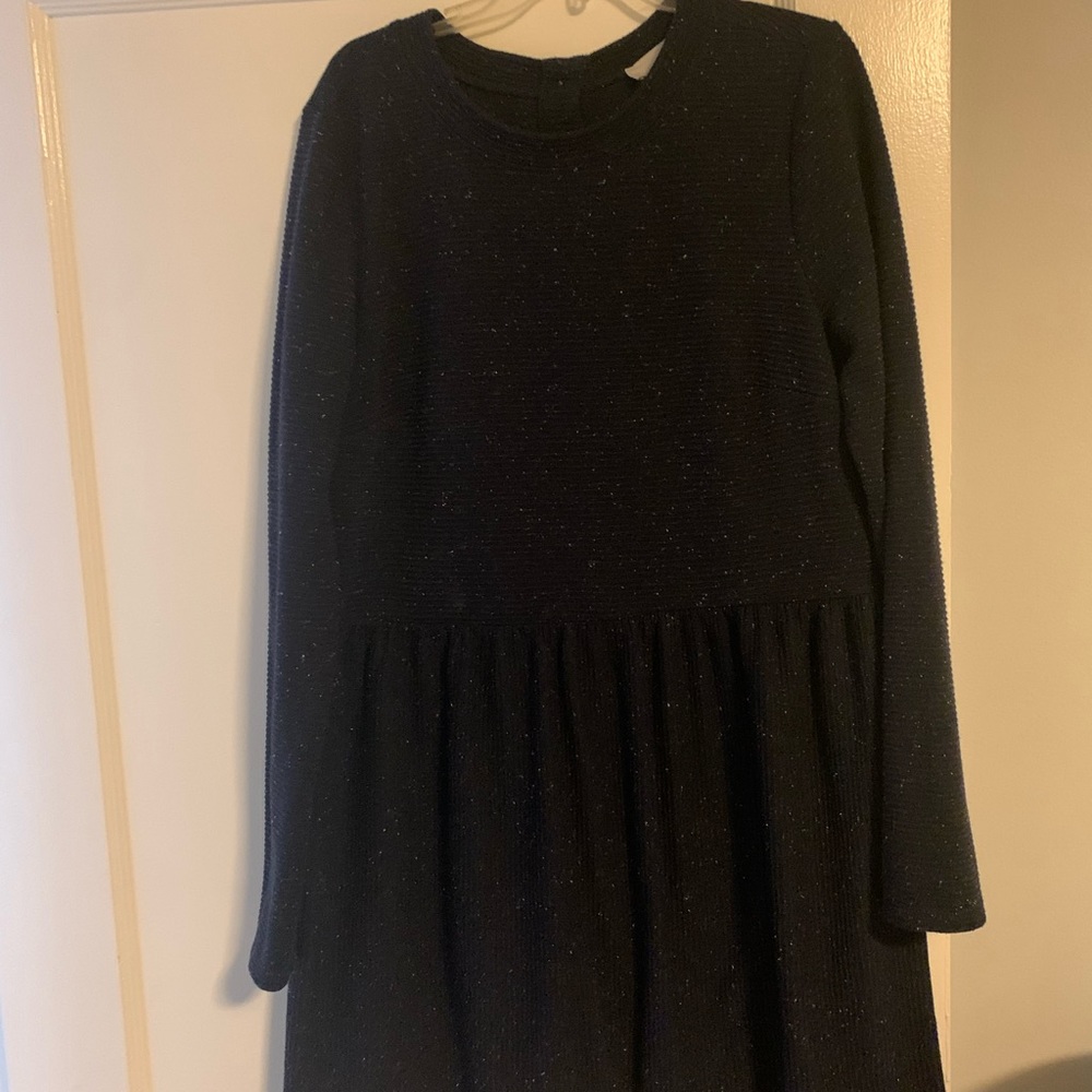 LOFT Navy Button Back Dress